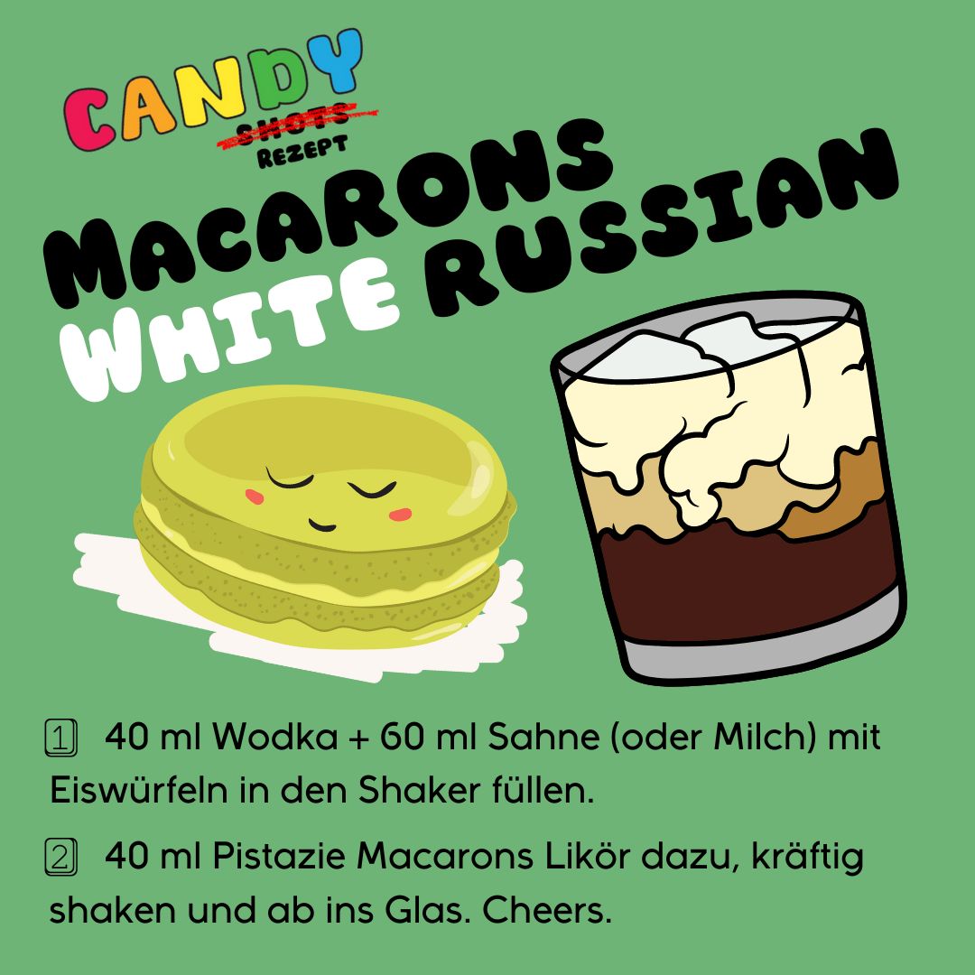 Pistazie Macaron Likör 💚 CANDYSHOTS Macarons Sahnelikör